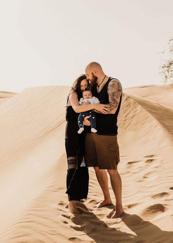Desert Newborn Family Photo Session Dubai by Sublimely Sweet Photography